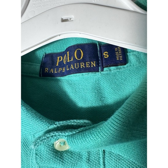 Polo Ralph Lauren Shirt Mens Small Teal Green Short Sleeve Pique Cotton Polo - Picture 3 of 7